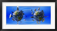 Earth with circle of props Fine Art Print