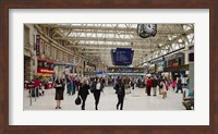 Commuters at a railroad station, Waterloo Station, London, England Fine Art Print