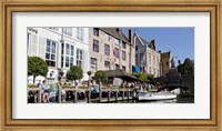 Tourists at the canalside, Bruges, West Flanders, Belgium Fine Art Print