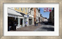 Stores in a street, Bruges, West Flanders, Belgium Fine Art Print
