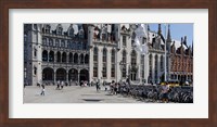Tourists at a market, Bruges, West Flanders, Belgium Fine Art Print