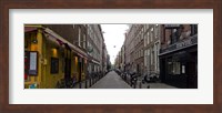 Restaurants in a street, Amsterdam, Netherlands Fine Art Print