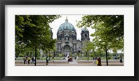 People in a park in front of a cathedral, Berlin Cathedral, Berlin, Germany Fine Art Print