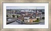 High angle view of a city, Stockholm, Sweden Fine Art Print