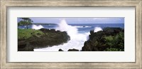 Waves breaking at the coast, Hana Coast, Black Sand Beach, Hana Highway, Waianapanapa State Park, Maui, Hawaii, USA Fine Art Print