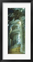 Interiors of a church designed by Catalan architect Antonio Gaudi, Sagrada Familia, Barcelona, Catalonia, Spain Fine Art Print