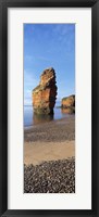 Pebbles on the beach, Ladram Bay, Devon, England Fine Art Print