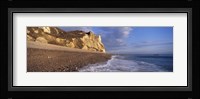 Surf on the beach, Hooken Beach, Branscombe, Devon, England Fine Art Print