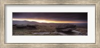 Bright horizon with dark clouds from Higher Tor, Dartmoor, Devon, England Fine Art Print