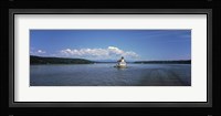 Lighthouse at a river, Esopus Meadows Lighthouse, Hudson River, New York State, USA Fine Art Print
