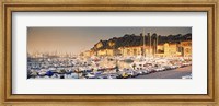 Port of Nice lined by old houses and filled with new yachts, Nice, Alpes-Maritimes, Provence-Alpes-Cote d'Azur, France Fine Art Print