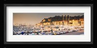 Port of Nice lined by old houses and filled with new yachts, Nice, Alpes-Maritimes, Provence-Alpes-Cote d'Azur, France Fine Art Print