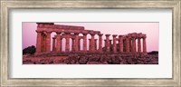 Ruins of a temple, Temple E, Selinunte, Trapani Province, Sicily, Italy Fine Art Print