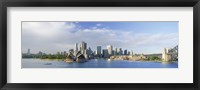 Sydney Opera House with city skyline in the background, Sydney Harbor, Sydney, New South Wales, Australia Fine Art Print