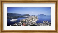 Aerial view of a town on an island, Norwegian Coast, Lesund, Norway Fine Art Print