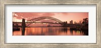 Sydney Harbour Bridge under Pink Sky, Sydney Harbor, Sydney, New South Wales, Australia Fine Art Print