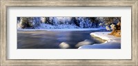 Dal River in winter, Dalarna Province, Sweden Fine Art Print