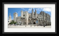 People in front of a palace, Palais des Papes, Avignon, Vaucluse, Provence-Alpes-Cote d'Azur, France Fine Art Print