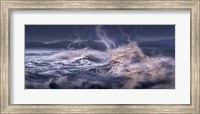 Storm waves hitting concrete Fine Art Print