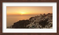 Village on a cliff, Oia, Santorini, Cyclades Islands, Greece Fine Art Print