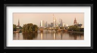 City at the waterfront, Main River, Frankfurt, Hesse, Germany Fine Art Print
