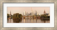 City at the waterfront, Main River, Frankfurt, Hesse, Germany Fine Art Print