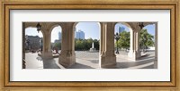 Buildings in the financial district viewed from the opera house, Frankfurt, Hesse, Germany Fine Art Print