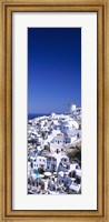 Aerial view of houses in a town, Oia, Santorini, Cyclades Islands, Greece Fine Art Print