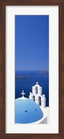 High angle view of a church, Firostefani, Santorini, Cyclades Islands, Greece Fine Art Print