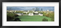 Aerial view of a city, Canary Wharf, Greenwich Park, Greenwich, London, England 2011 Fine Art Print