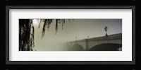 Putney Bridge during fog, Thames River, London, England Fine Art Print