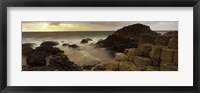 Rock formations in the sea, Giant's Causeway, County Antrim, Northern Ireland Fine Art Print