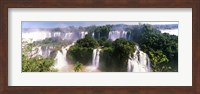 Landscape of floodwaters at Iguacu Falls, Brazil Fine Art Print