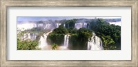 Landscape of floodwaters at Iguacu Falls, Brazil Fine Art Print