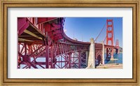 High dynamic range panorama showing structural supports for the bridge, Golden Gate Bridge, San Francisco, California, USA Fine Art Print
