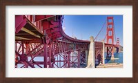 High dynamic range panorama showing structural supports for the bridge, Golden Gate Bridge, San Francisco, California, USA Fine Art Print