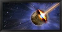 Comet hitting earth Fine Art Print