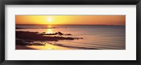 Sunrise over the beach, Beg Meil, Finistere, Brittany, France Fine Art Print