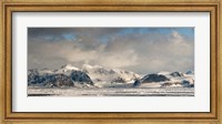 Ice floes and storm clouds in the high arctic, Spitsbergen, Svalbard Islands, Norway Fine Art Print