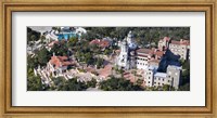 Aerial view of a castle on a hill, Hearst Castle, San Simeon, San Luis Obispo County, California, USA Fine Art Print