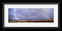 Rainbow above Fernworthy Forest, Dartmoor, Devon, England Fine Art Print
