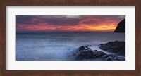 Coast at sunset, L'ile-Rousse, Haute-Corse, Corsica, France Fine Art Print