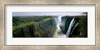 Looking down the Victoria Falls Gorge from the Zambian side, Zambia Fine Art Print