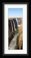 Water falling through rocks in a river, Victoria Falls, Zimbabwe Fine Art Print