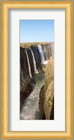 Water falling through rocks in a river, Victoria Falls, Zimbabwe Fine Art Print