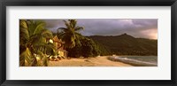 Hotel apartments on Beau Vallon beach, Mahe Island, Seychelles Fine Art Print
