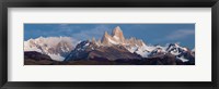 Snowcapped mountains, Mt Fitzroy, Cerro Torre, Argentine Glaciers National Park, Patagonia, Argentina Fine Art Print