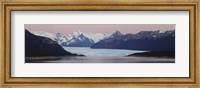 Glaciers and mountains, Moreno Glacier, Argentine Glaciers National Park, Patagonia, Argentina Fine Art Print