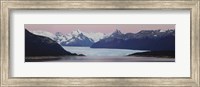 Glaciers and mountains, Moreno Glacier, Argentine Glaciers National Park, Patagonia, Argentina Fine Art Print