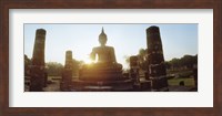 Statue of Buddha at sunset, Sukhothai Historical Park, Sukhothai, Thailand Fine Art Print